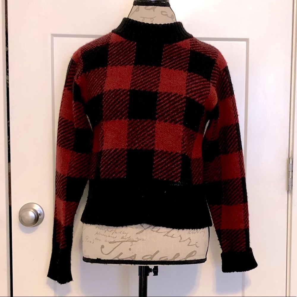 Red & black sweater